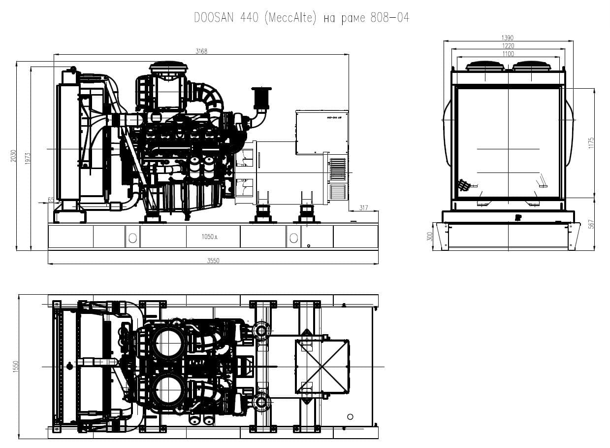 Дизельный генератор ТСС АД-440С-Т400-1РМ17 (Mecc Alte) — фото 3